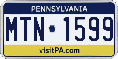 PA license plate MTN1599