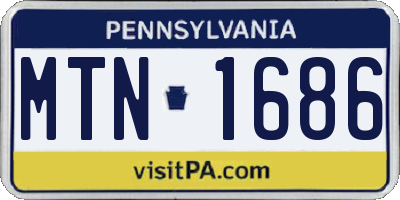PA license plate MTN1686