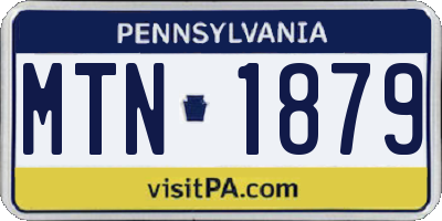PA license plate MTN1879