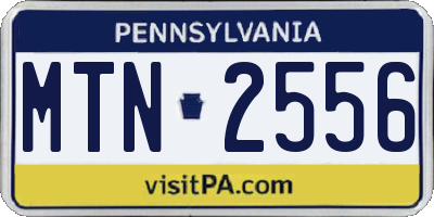 PA license plate MTN2556