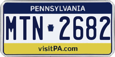PA license plate MTN2682