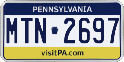 PA license plate MTN2697