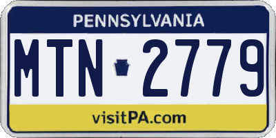 PA license plate MTN2779