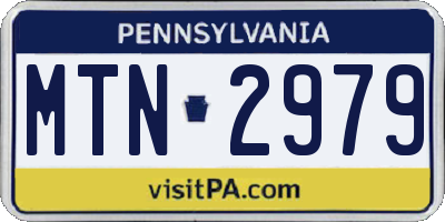 PA license plate MTN2979