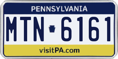 PA license plate MTN6161