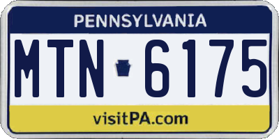PA license plate MTN6175