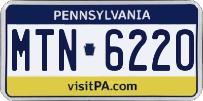 PA license plate MTN6220