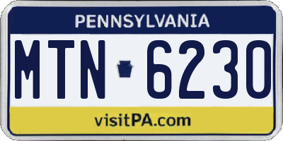 PA license plate MTN6230