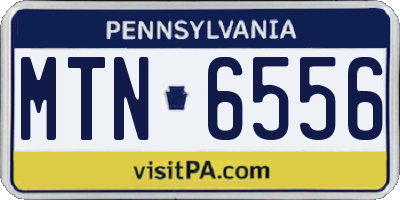 PA license plate MTN6556