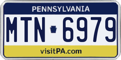 PA license plate MTN6979