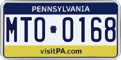 PA license plate MTO0168