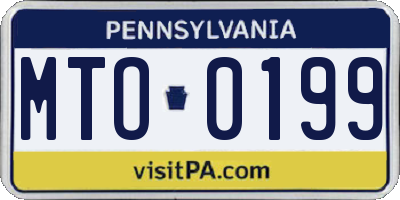 PA license plate MTO0199