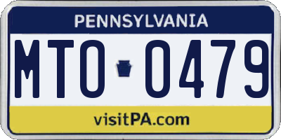 PA license plate MTO0479