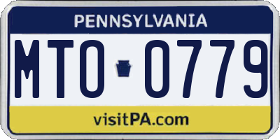 PA license plate MTO0779