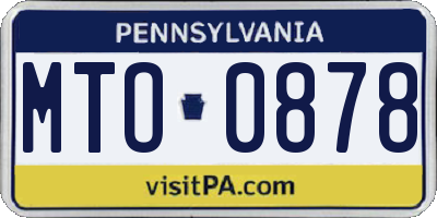 PA license plate MTO0878