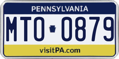 PA license plate MTO0879