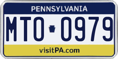 PA license plate MTO0979