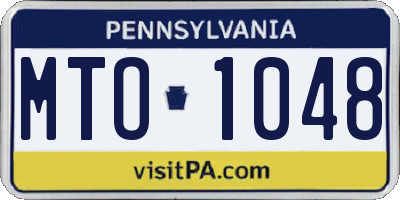 PA license plate MTO1048