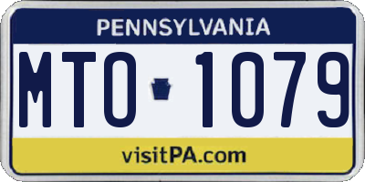 PA license plate MTO1079