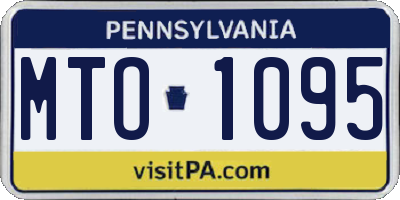 PA license plate MTO1095
