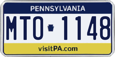 PA license plate MTO1148