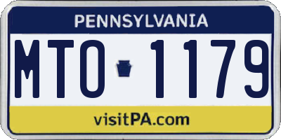 PA license plate MTO1179