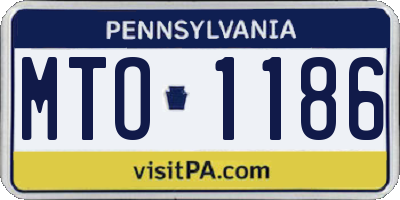 PA license plate MTO1186
