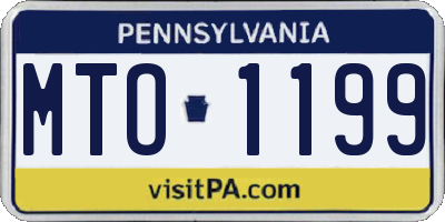 PA license plate MTO1199