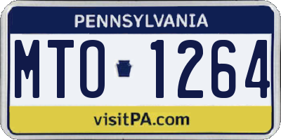 PA license plate MTO1264