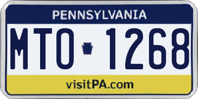 PA license plate MTO1268