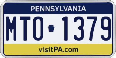 PA license plate MTO1379