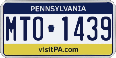 PA license plate MTO1439
