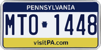 PA license plate MTO1448