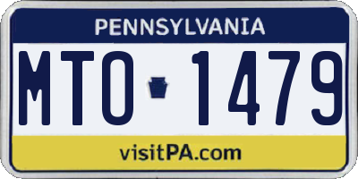 PA license plate MTO1479