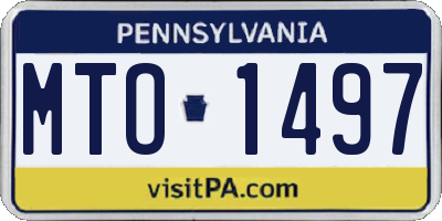 PA license plate MTO1497