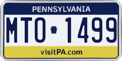 PA license plate MTO1499