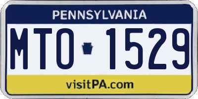 PA license plate MTO1529