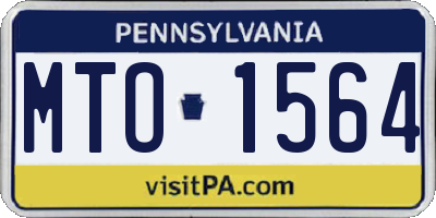 PA license plate MTO1564