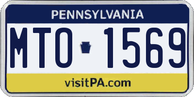 PA license plate MTO1569