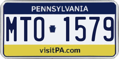 PA license plate MTO1579