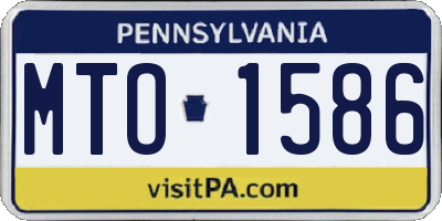 PA license plate MTO1586