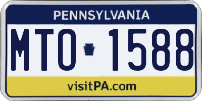 PA license plate MTO1588