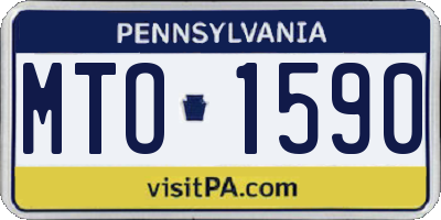 PA license plate MTO1590