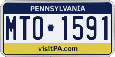 PA license plate MTO1591