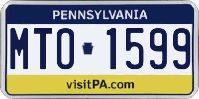 PA license plate MTO1599
