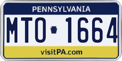 PA license plate MTO1664