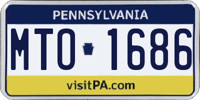 PA license plate MTO1686