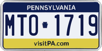 PA license plate MTO1719