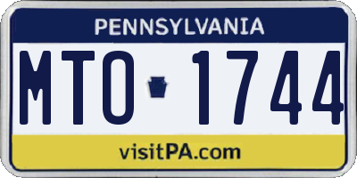 PA license plate MTO1744