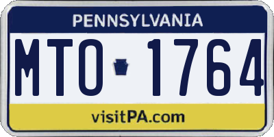 PA license plate MTO1764